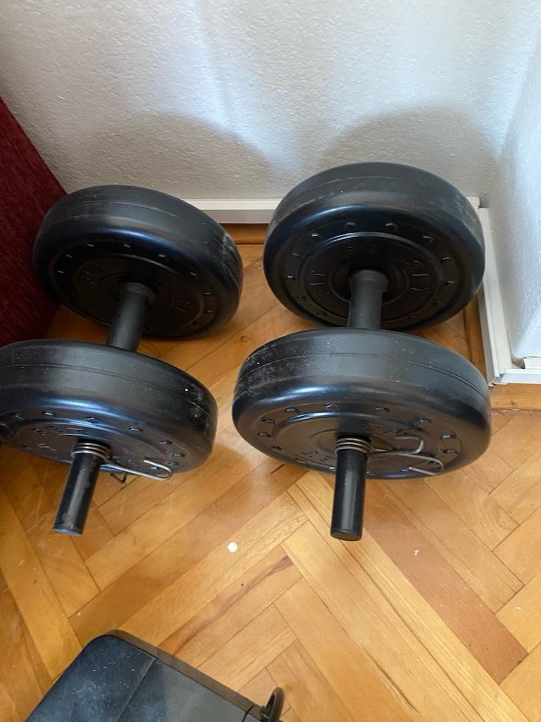 100 kg halter seti ve bench pres sehpası - 11