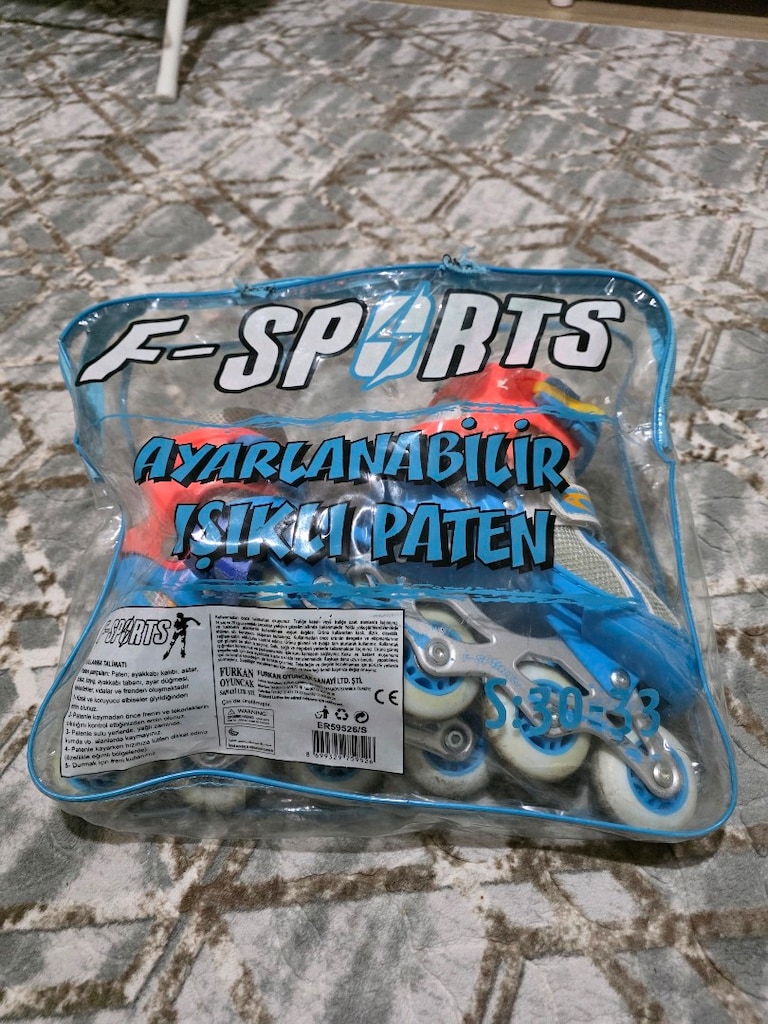 F-sports marka ayarlanabilir ışıklı paten ayak no 30/33 - 5