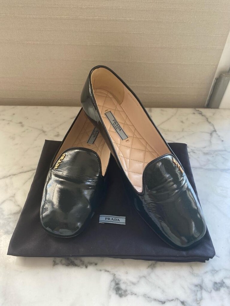 Prada 36,5 Siyah %100 Deri Babet - 10