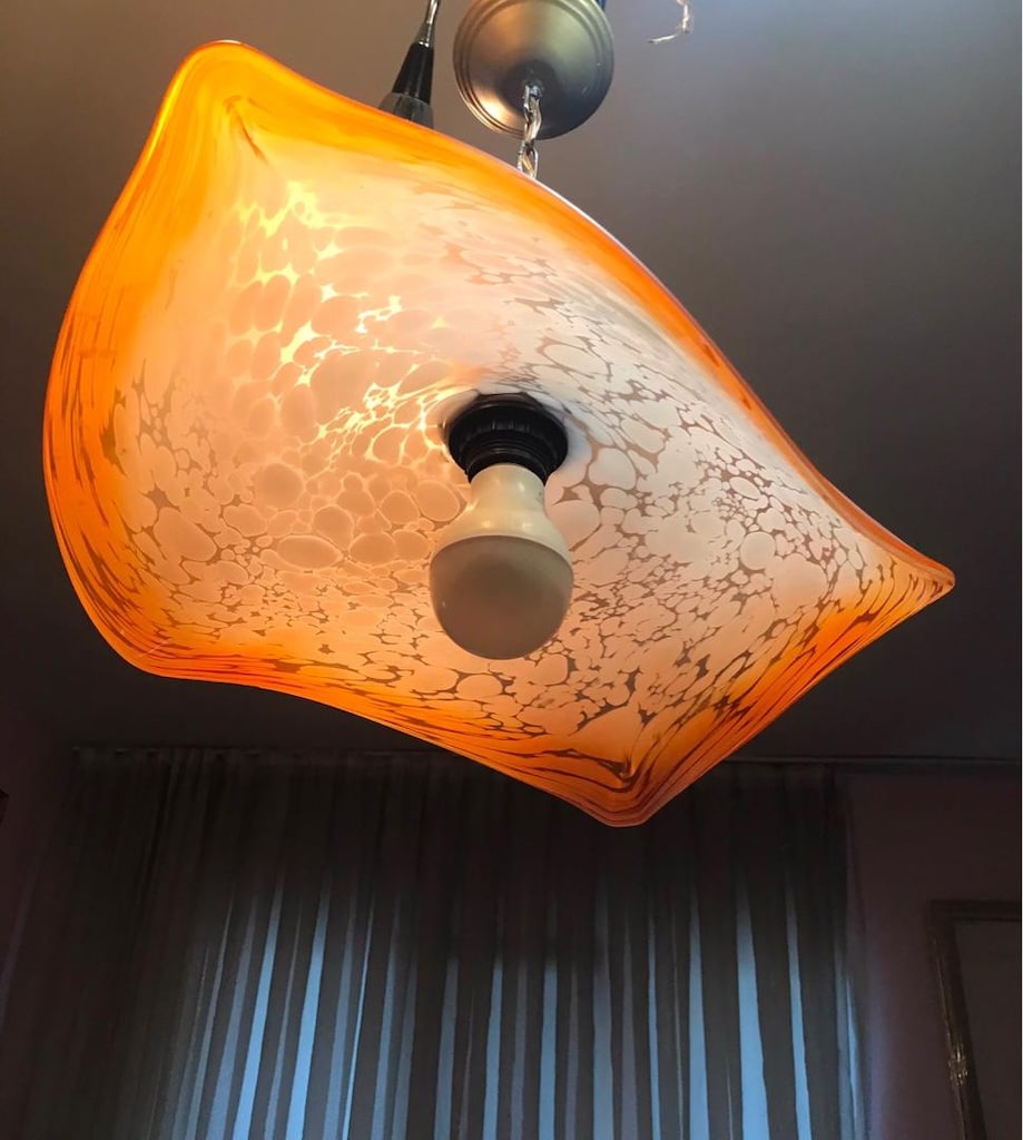 Cam Klasik Sarkıt Tekli AVİZE (Luna Lighting) - 3