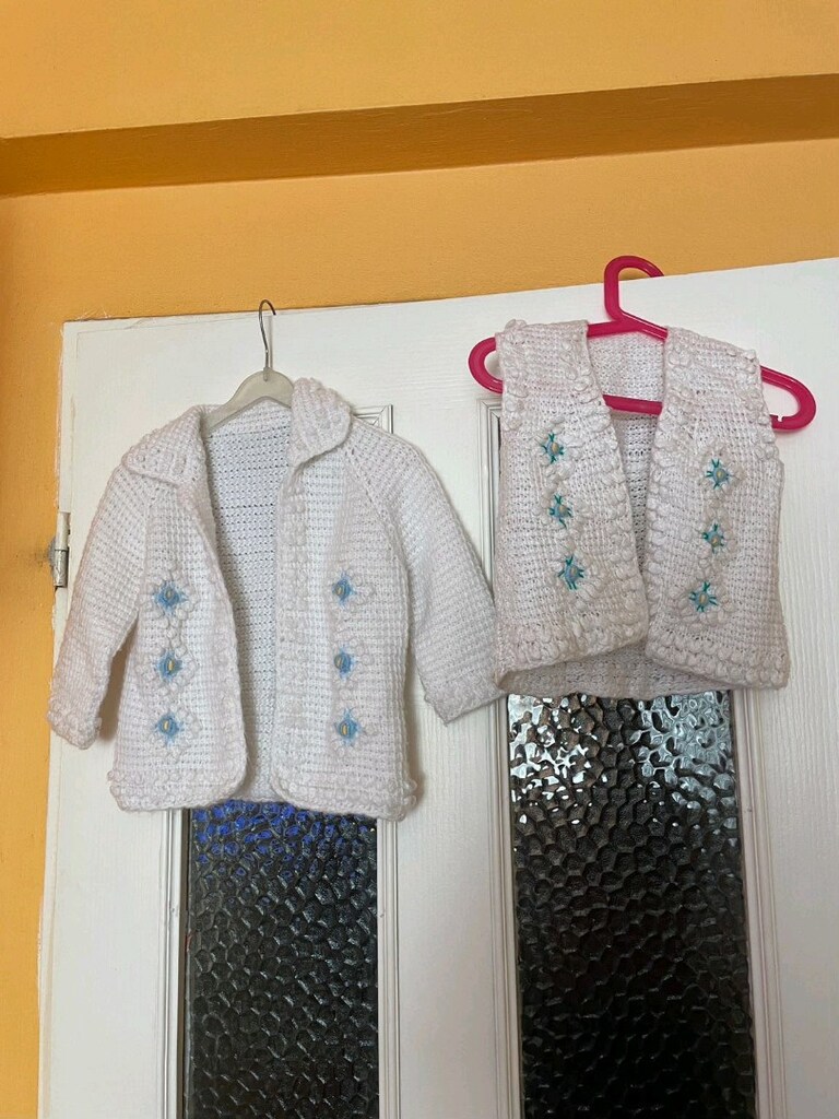 Örgü Bebek Battaniyesi Ve Giysi Seti - 8