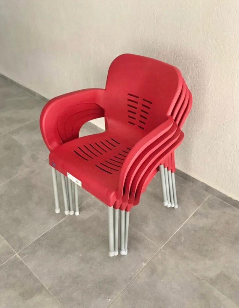 Sandalye 4 Adet Kollu Balkon Bahçe Mutfak Sandalyesi cafe kafe 4lü lü - 4