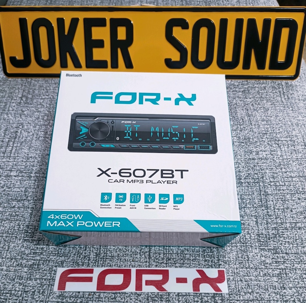 FOR-X X-607BT 3 ANFİ CİKİSİ RENKLİ EKRAN 2 USB AUX APP KONTROL - 2