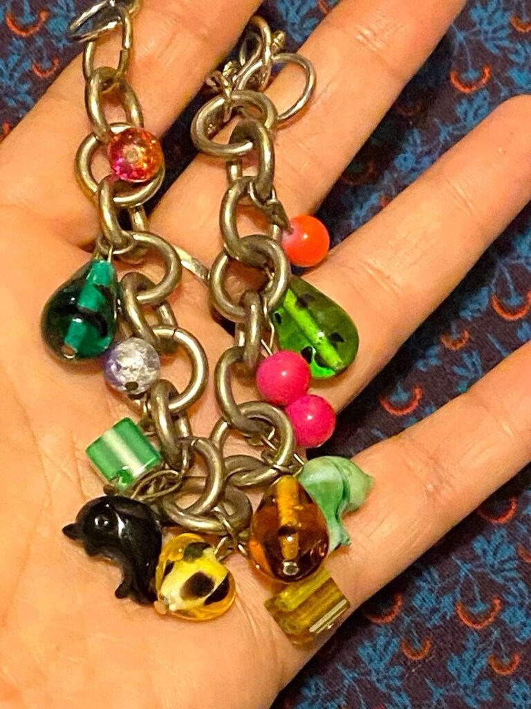 Vintage Murano Cam Charm’lı Çelik Bileklik - 9