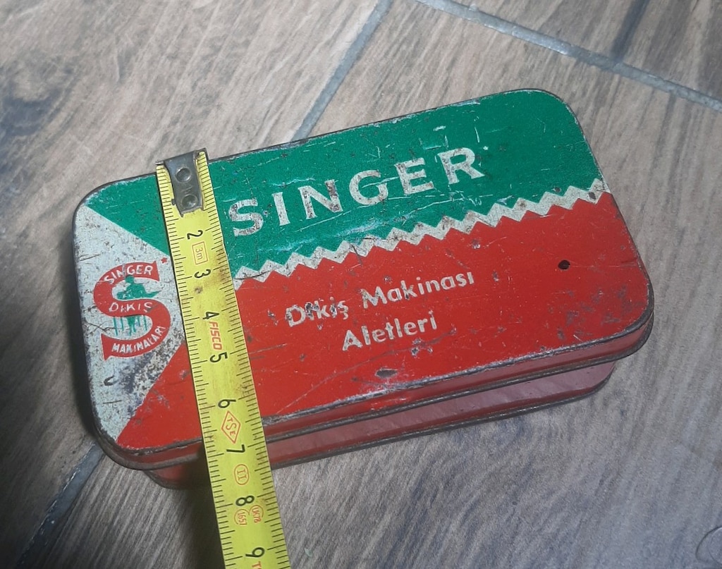 antika singer dikiş kutusu - 7