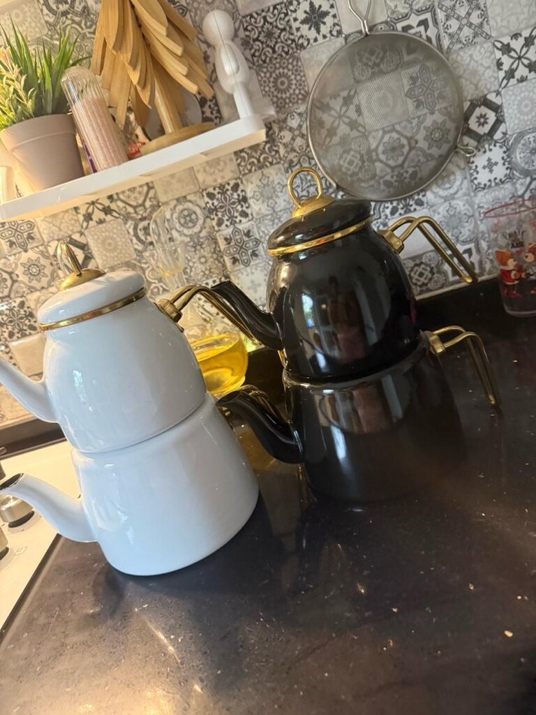 2 adet emaye çaydanlık - 3