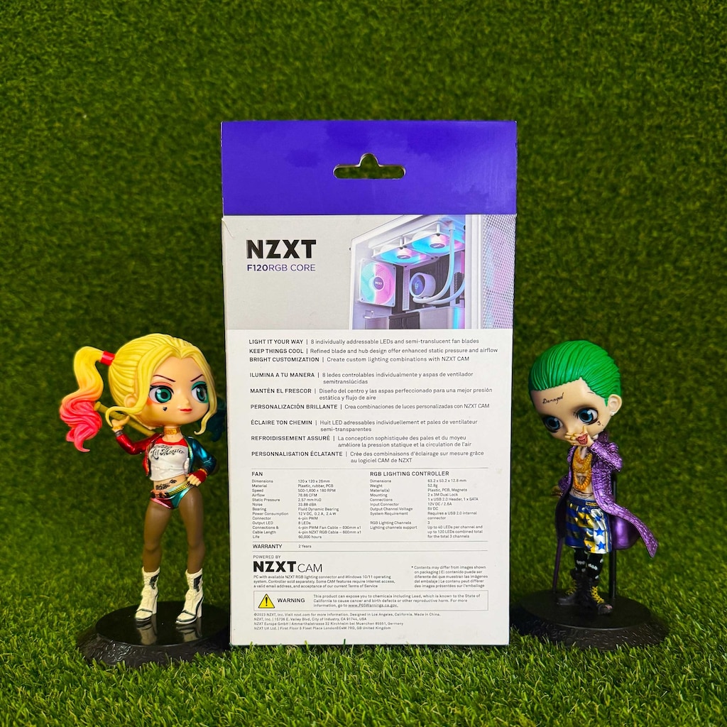 NZXT F120 RGB Core 120mm 3’lü Paket - Kontrolcülü Beyaz Kasa Fanı - 2