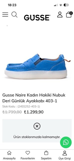 gusse nadire hakiki nubuk deri bayan ayakkabısı