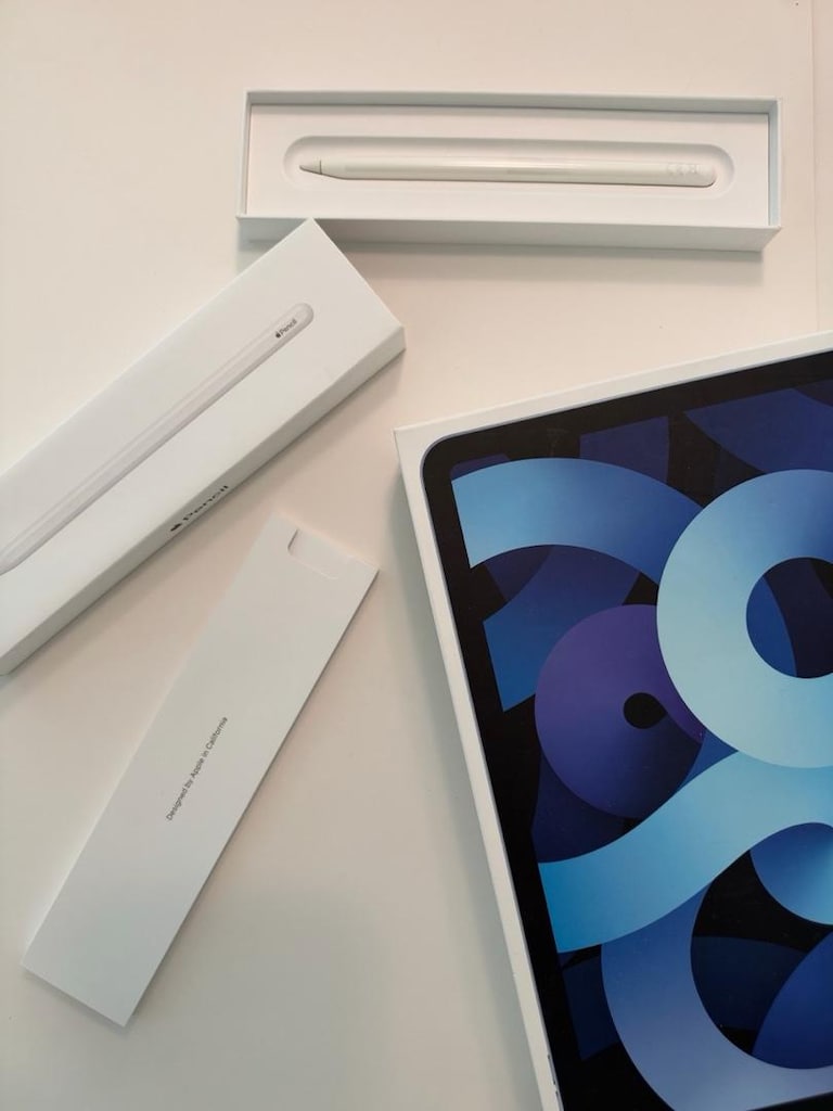 Kutulu iPad Air 4.Nesil 64 GB Mavi + Apple Pencil - 5