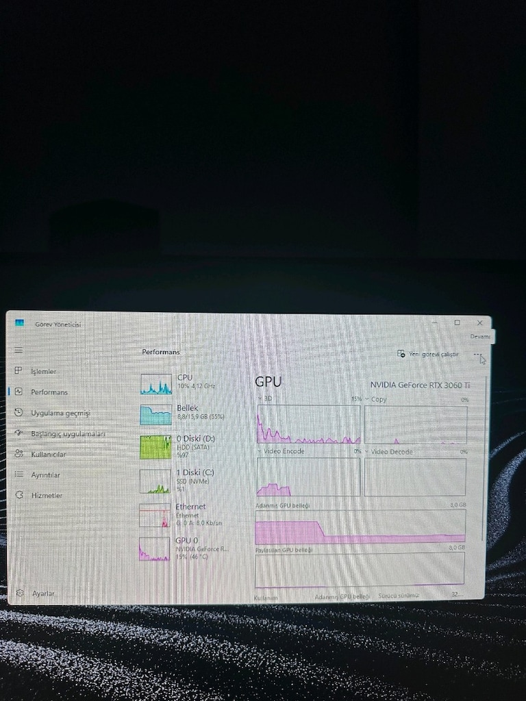 acil satılık komple setup 3060 ti - 5