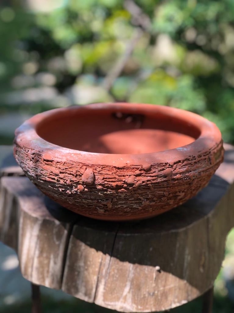 Doğal Dokulu Bonsai Saksısı-Çömlek Saksı - 6