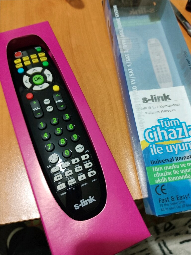 YENİ KUTUSUNDA S- LİNK MARKA 8 AYRI CİHAZ ÇALIŞTIRABİLEN AKILLI KUMAND - 5