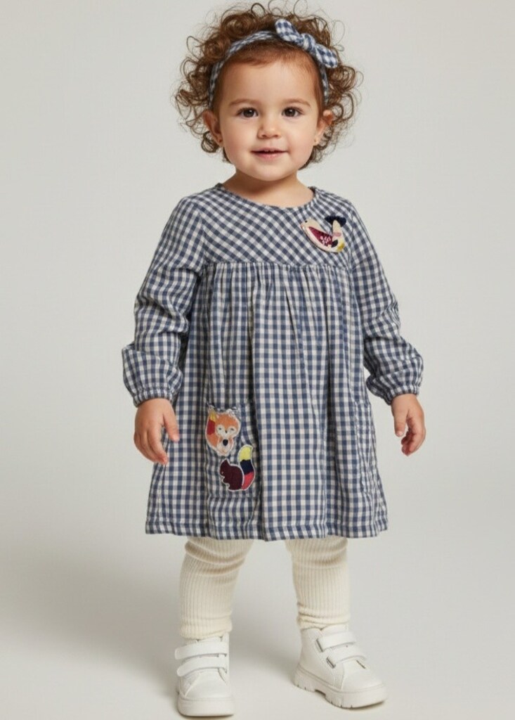 LCW BABY Ekose pamuk elbise 1 yaş ZARA MANGO - 2