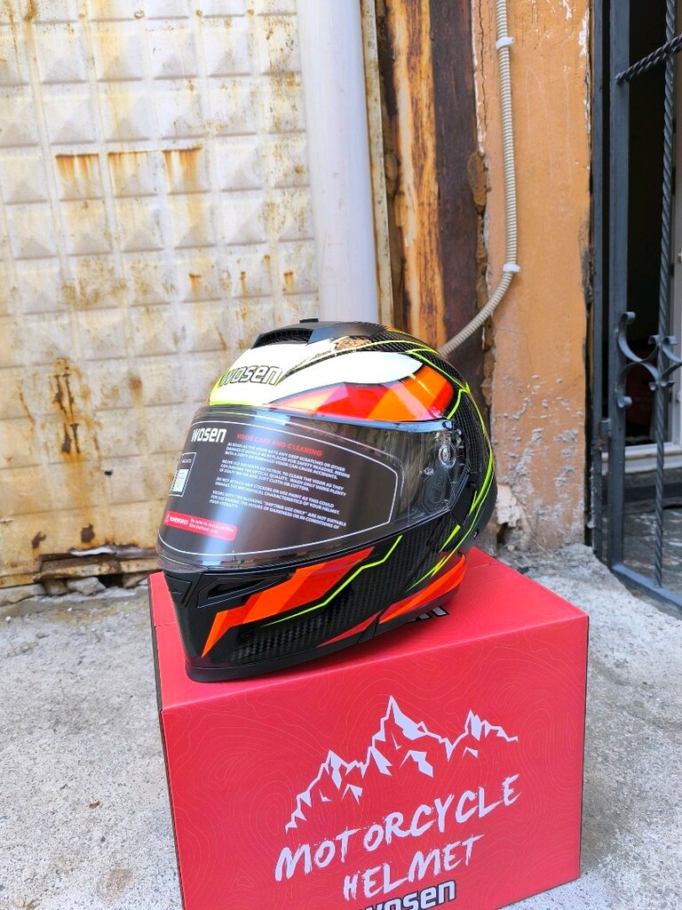 Kask WOSEN Çene Açılır Güneş Vizörlü Sıfır Hiç Kullanılmadı Beden L - 9