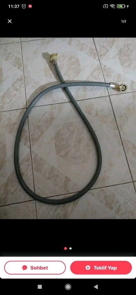 ÇAMAŞIR BULAŞIK TEMİZ SU HORTUMU 1.5 Metre İstanbul, Esenyurt - 2