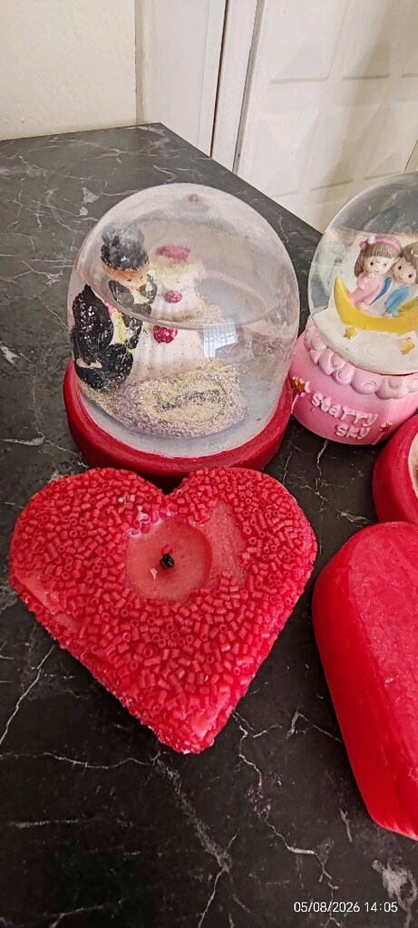 kar küresi e kırmız 2 âdet mum - 5