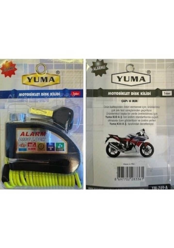 YUMA ALARMLI MOTORBİSİKLET KİLİDİ - 4