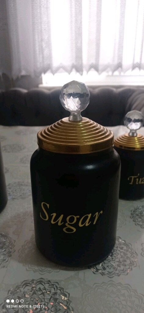 3lü siyah gold cam saklama kavonozlari - 6