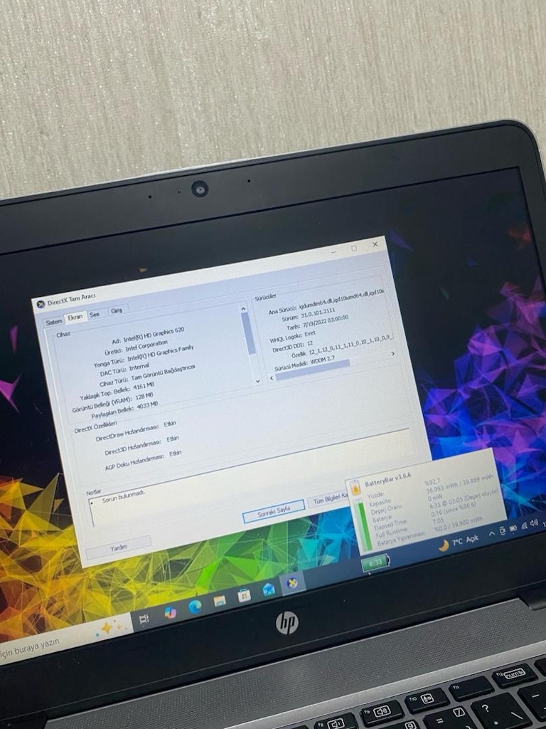 HP-i5 7.NESİL-6 SAAT BATARYALI-8GB DDR4-240GB SSD-METAL-14” LAPTOP - 5