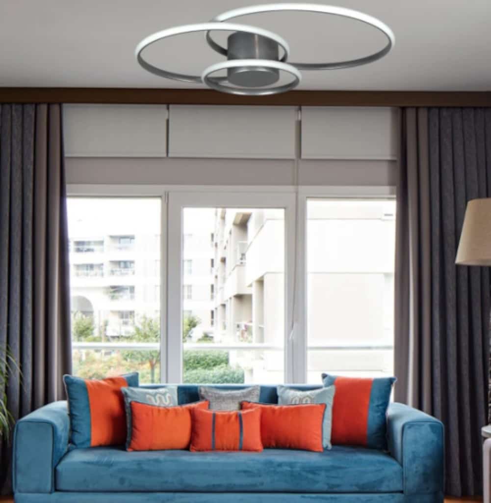 GRİ LED AVİZE,LED AVİZE,AVİZE,ÜÇLÜ AVİZE,BEYAZ IŞIKLI LED AVİZE - 3