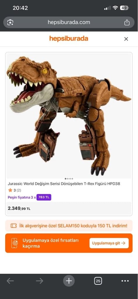 jurassic park transformer dinozor ve jeep lisanlı son fiyat - 9