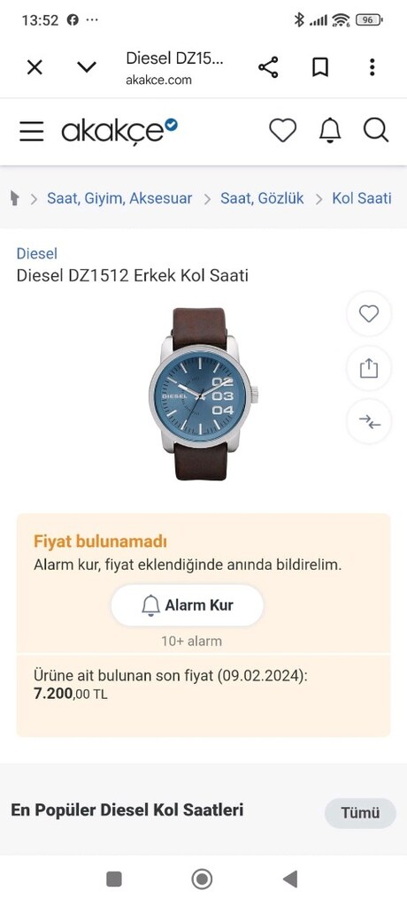 diesel erkek saat dz- 1512 - 5