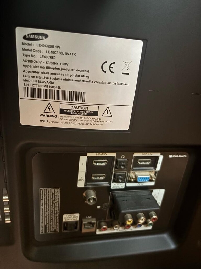 Samsung lcd tv LE40C655L1W - 2