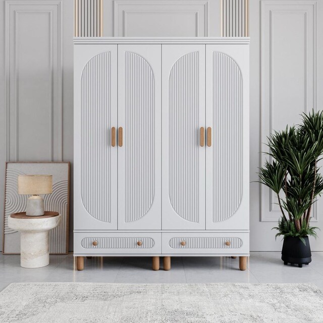 MİLEN 4 KAPAKLI %100 MDF GARDROP