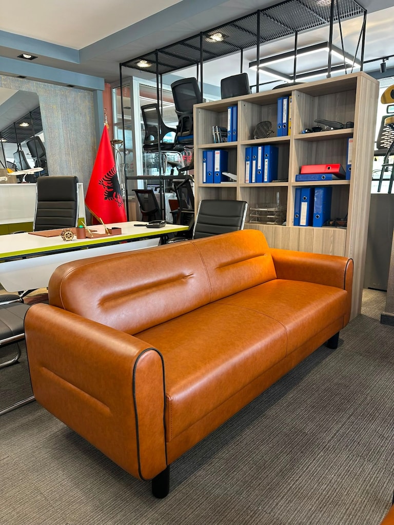 KLAS OFİS ÜSKÜDAR TABA DERİ 2+1+1 OTURMA GRUBU SIFIR - 7