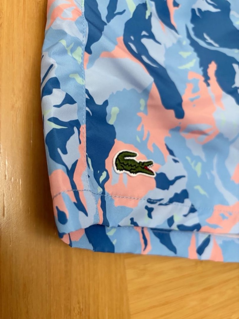 Orijinal lacoste şort mayo small beden sıfır etiketli mavi renk - 14
