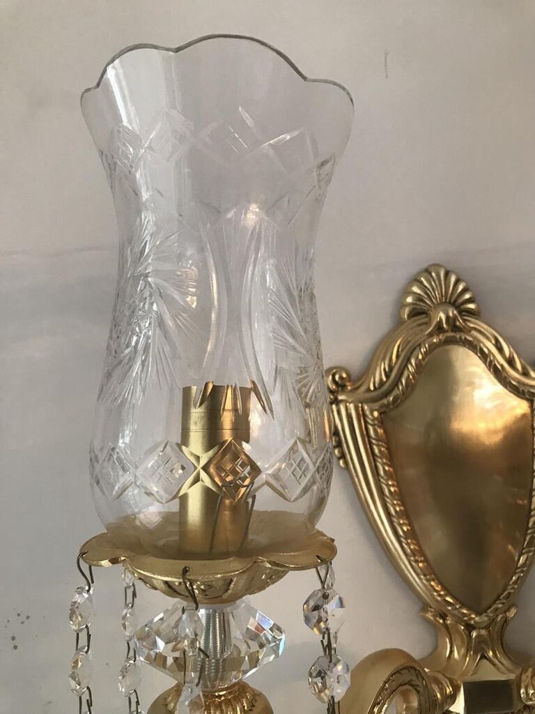 Özkristal Avize Döküm Pirinç Kristal Aplik - 14