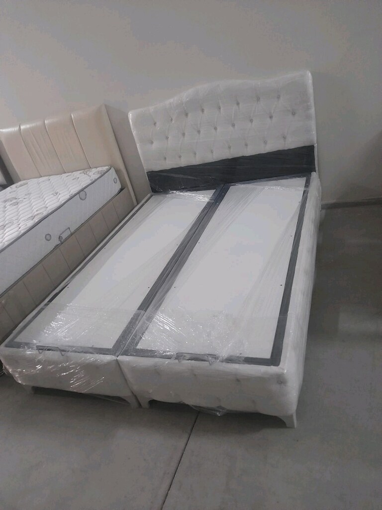 çift kişilik yatak baza başlık 3lü set - 3