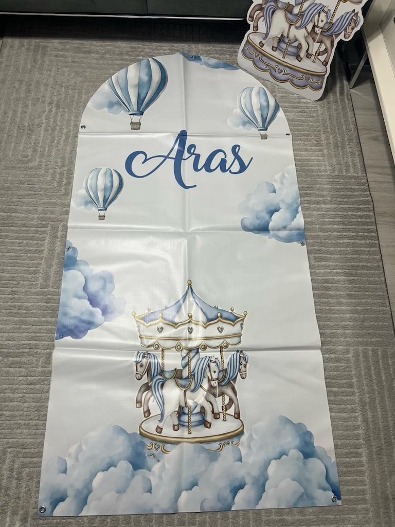 Aras yazılı atlı karınca pano ve pankart - 4