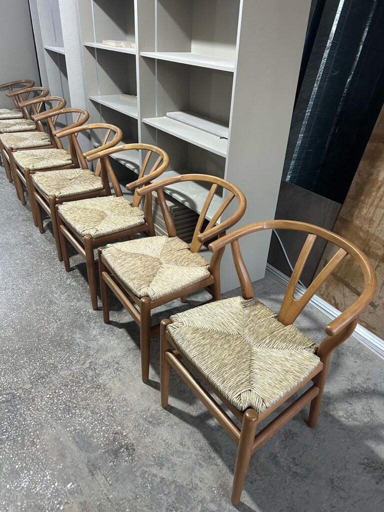 SANDALYE WİSHBONE KAYIN AHŞAP HASIR OTURUM - 5