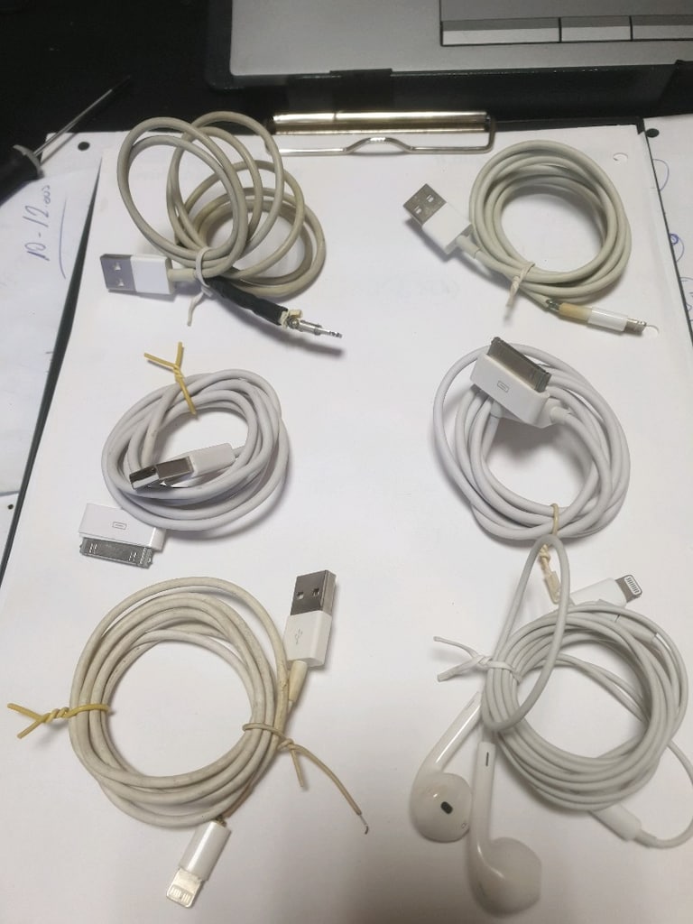 19 Parça Karışık Kablo Lotu (Micro-USB, Type-C, iPhone, AUX, HDMI) - 8