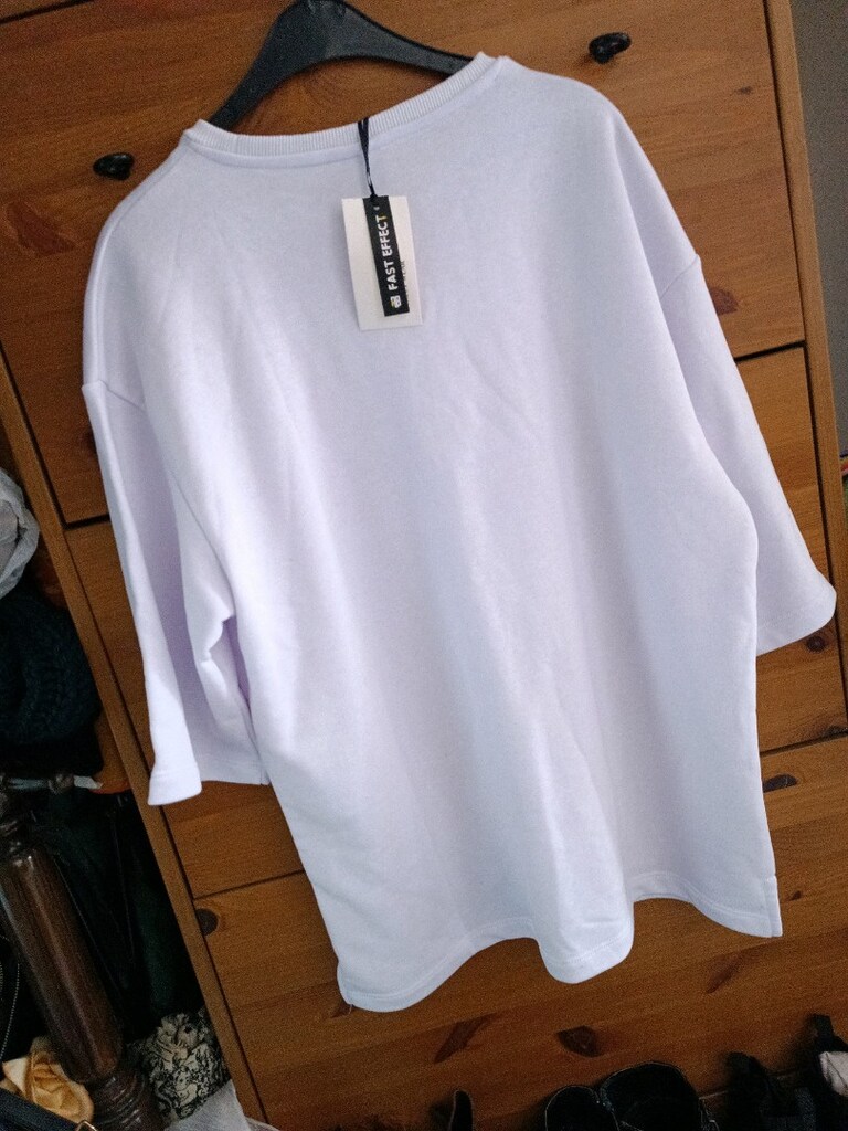 OVERSİZE, erkek tarz tshirt, beyaz,tişört,S/M yazıyor ama L/XL de uygu - 5