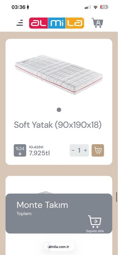 yavru yataklı almila marka yatak - 7