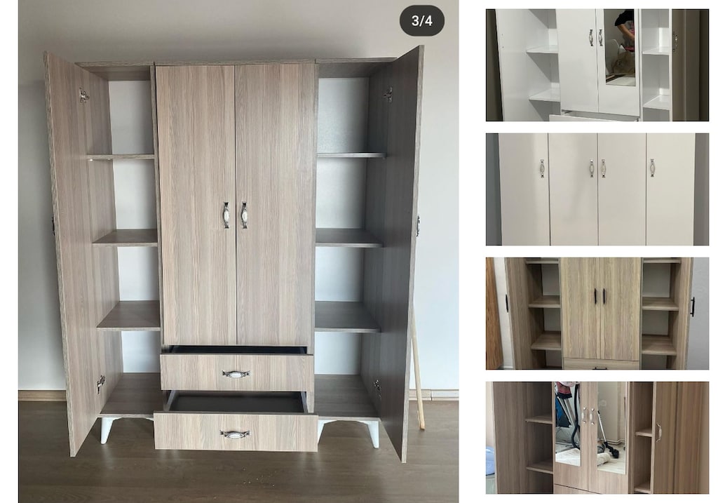 4 kapaklı elbise dolabı qzuiszxdnj - 3