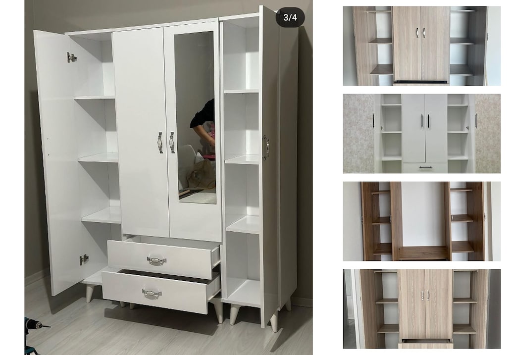 4 kapaklı elbise dolabı xyzvyrrgca - 3