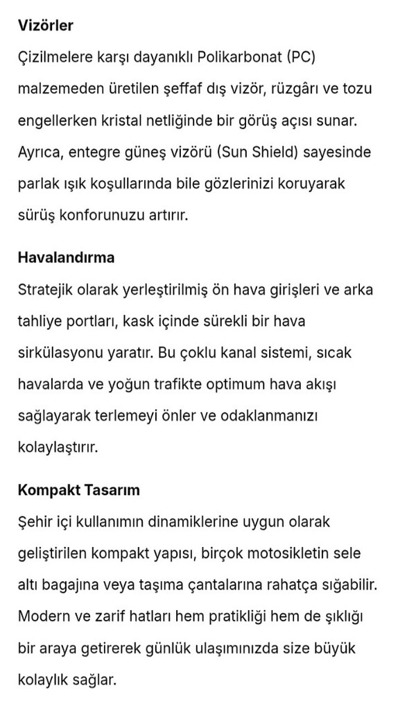 Nero Yarım Kask Güneş Vizörlü Mat Siyah (SIFIR) - 7