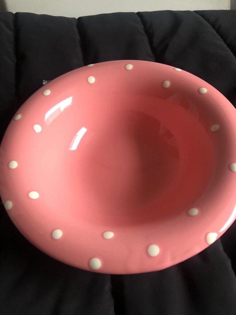Keramika Pembe Puantiyeli Tabak Seti - 3
