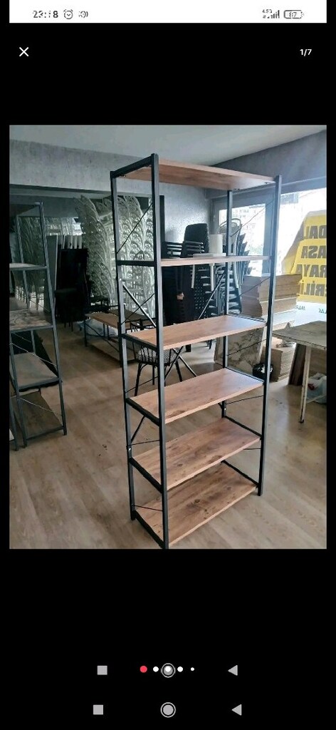 5 li raf 1.80 yükseklik 30 cm derinlik 90 cm boy ahşap raf - 16
