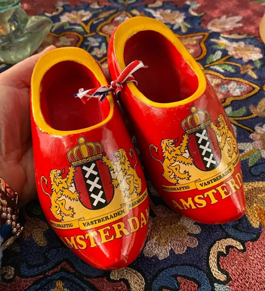 AMSTERDAM Ahşap El Yapımı Vintage El Boyama Ayakkabı & Çift - 6