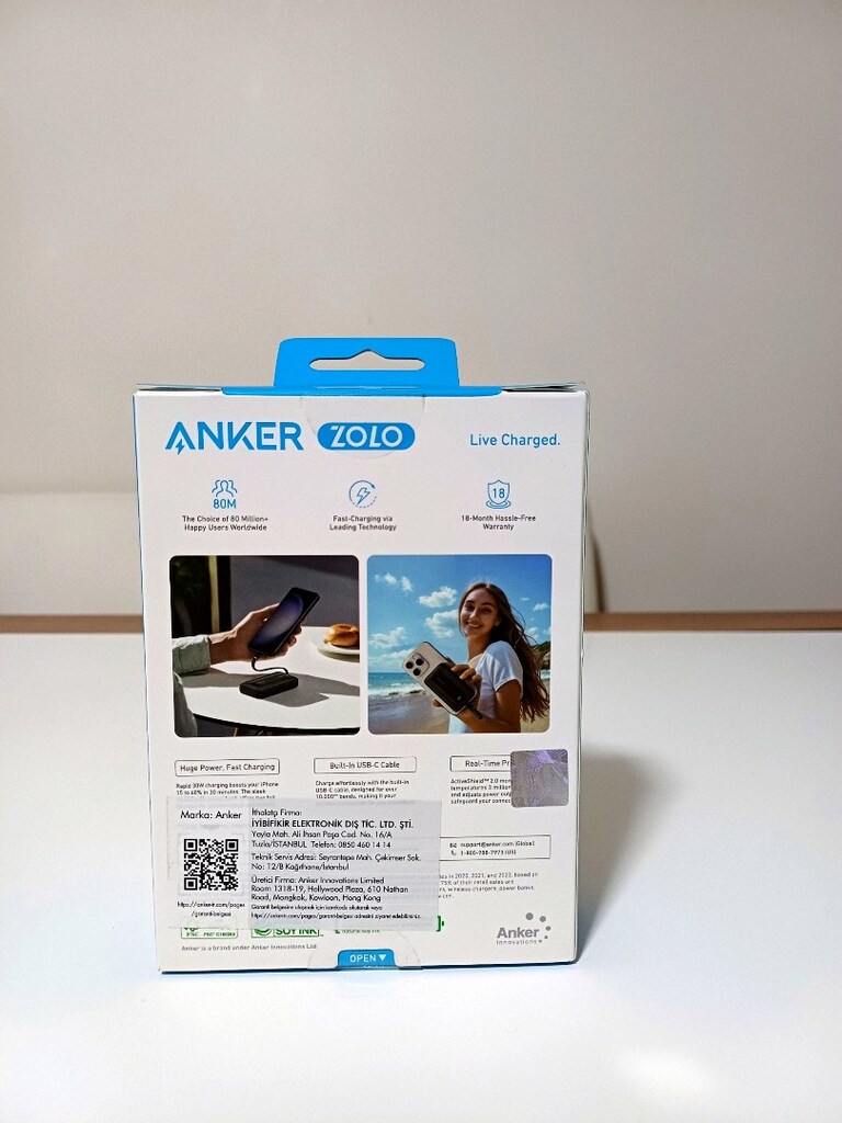 SIFIR ANKER ZOLO 10000 MAH 30W SÜPER HIZLI ŞARJ POWERBANK - 8
