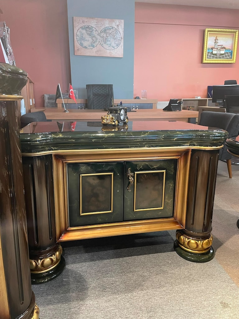 KLAS OFİS ÜSKÜDAR 120x270 cm 18 PARÇA CİLALI MAKAM TAKIMI SETİ - 14