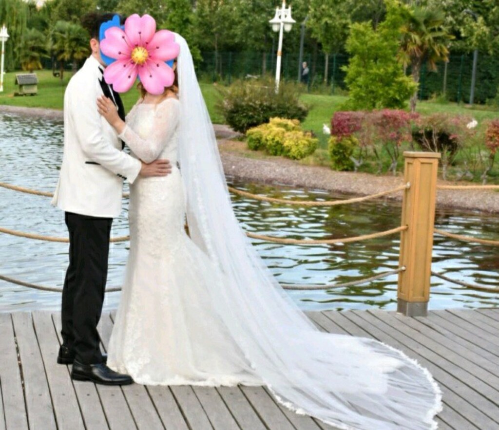 ORİJİNAL OLEG CASSINI BALIK MODEL GELİNLİK – 38 BEDEN – 1 KEZ GİYİLDİ - 4