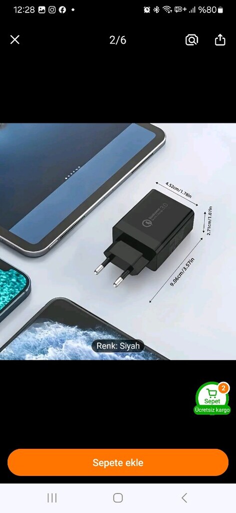 4 Portlu USB Şarj CihazıHızlı Şarj 3.0 PD Tip C Telefon Adaptörü - 3
