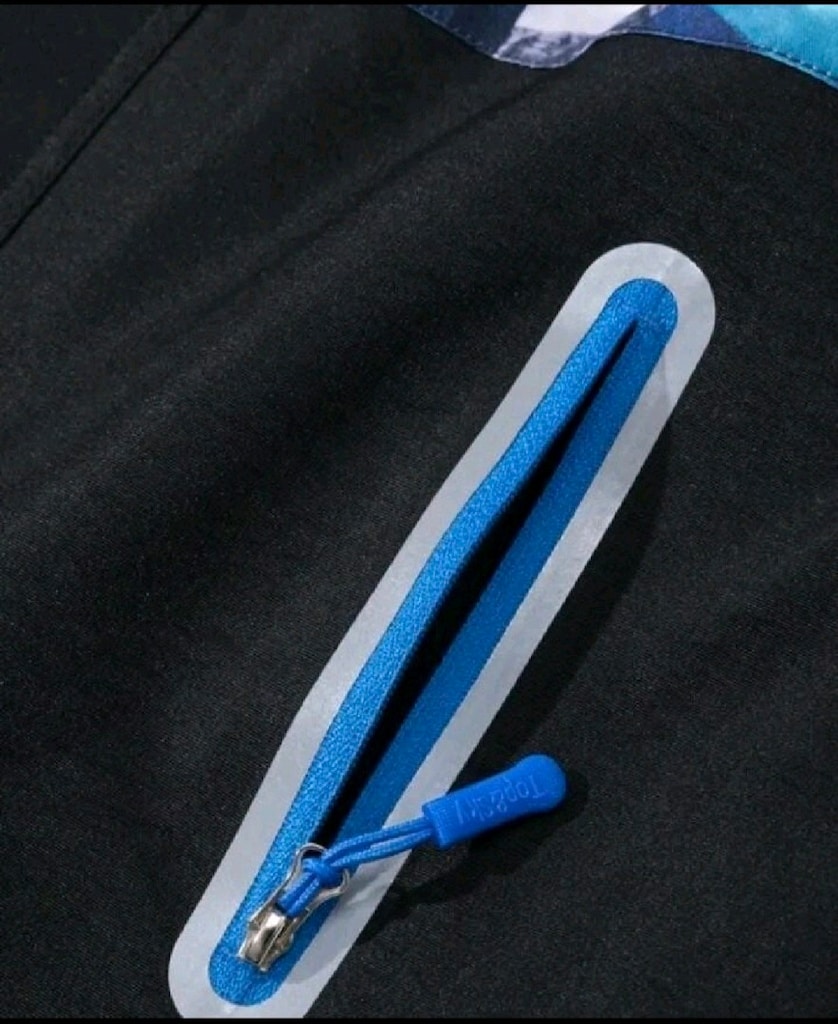 Geometrik Desenli Kapüşonlu Spor içi polar Erkek çocuk mont - 4