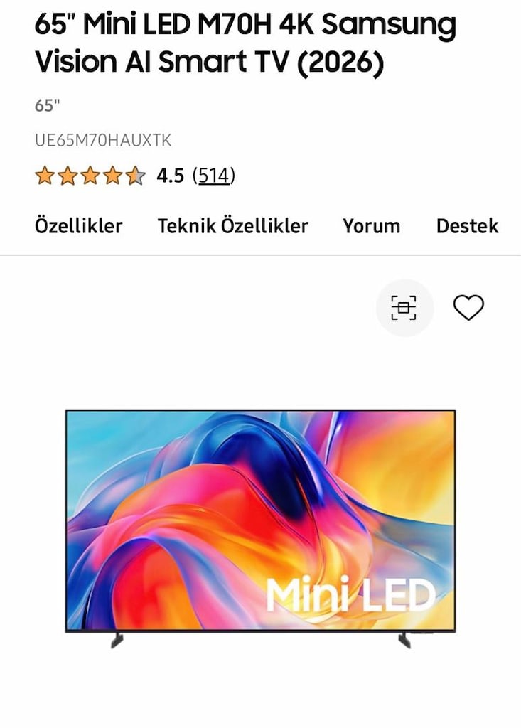 SAMSUNG TV SIFIR BM70H FATURALI