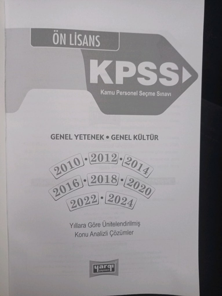 KPSS ÖNLİSANS HAZIRLIK KİTABI - 2